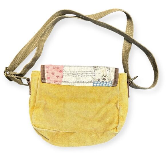 SELINA VAUGHAN STUDIOS Women’s Yellow Patchwork Cottagecore Crossbody Purse Bag - Picture 8 of 8